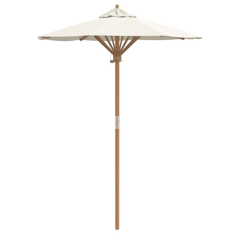 vidaXL Garden Parasol Cream White Ø 270 x 260 cm Bamboo