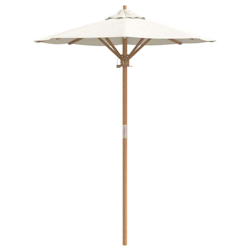 vidaXL Garden Parasol Cream White Ø 270 x 260 cm Bamboo