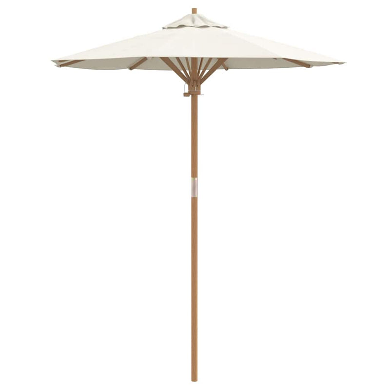 vidaXL Garden Parasol Cream White Ø 270 x 260 cm Bamboo