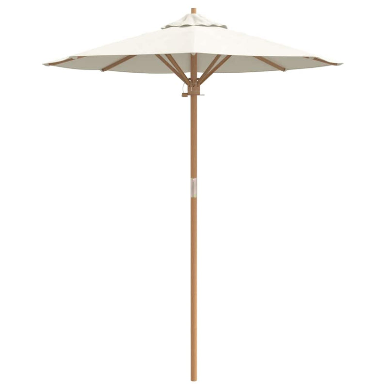 vidaXL Garden Parasol Cream White Ø 270 x 260 cm Bamboo
