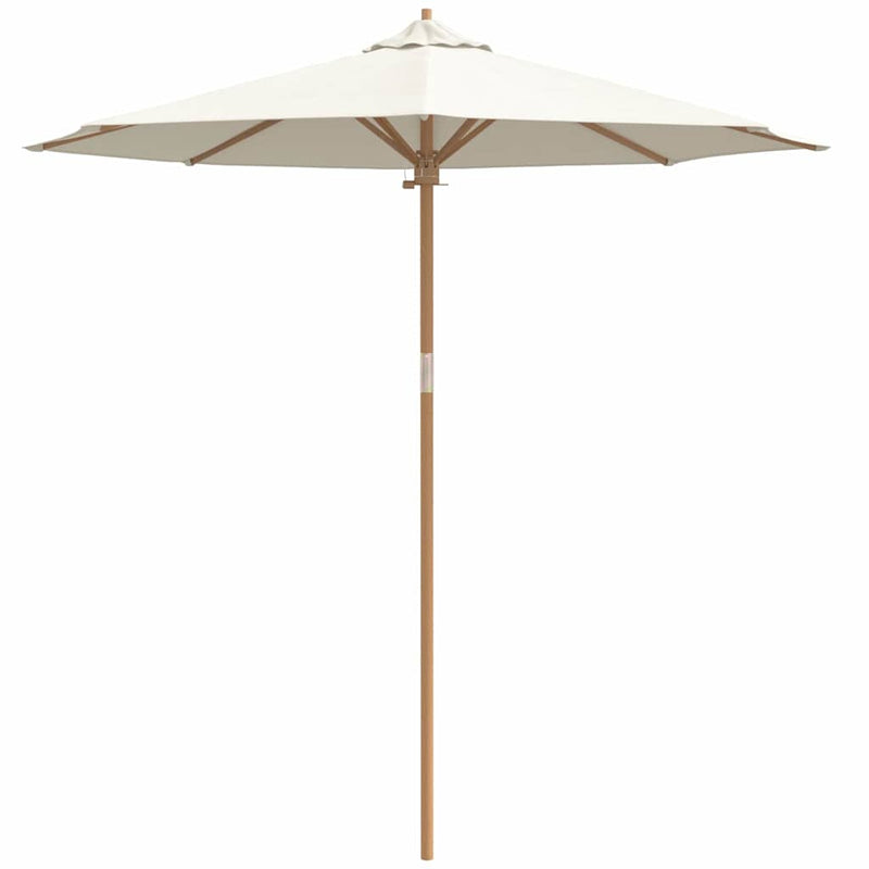 vidaXL Garden Parasol Cream White Ø 270 x 260 cm Bamboo