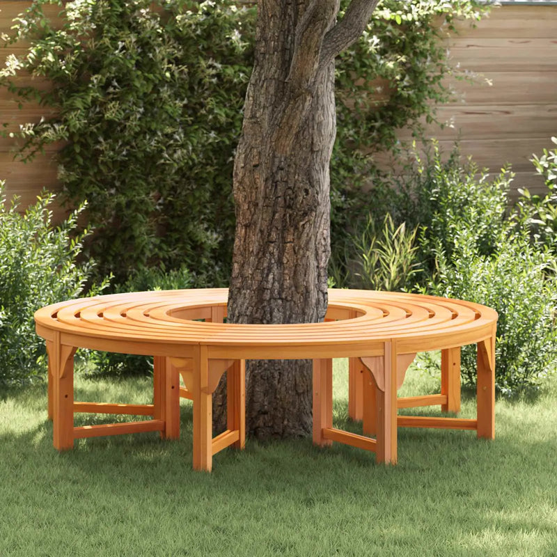 Tree Bench 2 pcs Natural 160 x 80 x 45cm Solid Eucalyptus Wood