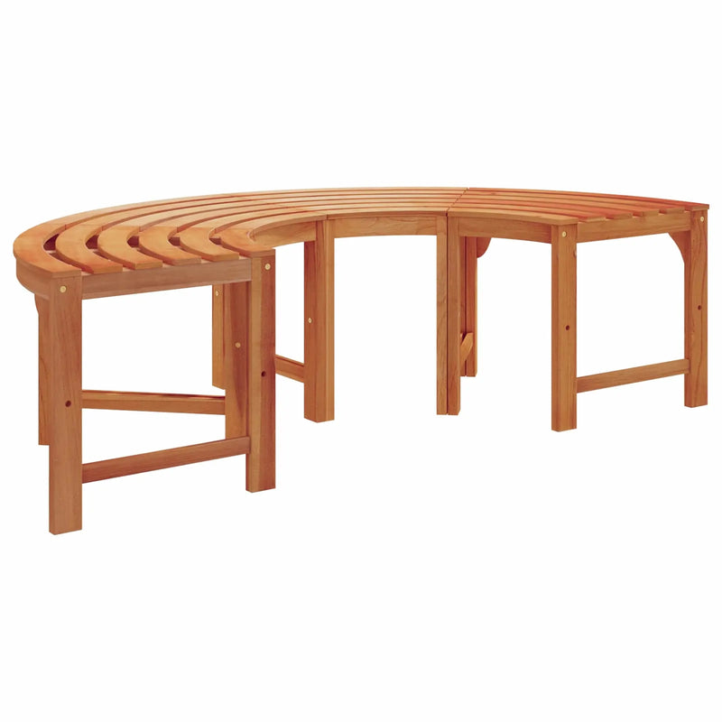 Tree Bench 2 pcs Natural 160 x 80 x 45cm Solid Eucalyptus Wood