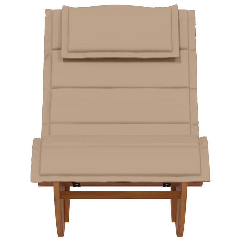 vidaXL Sun Lounger 2 pcs Brown 60 x 154 x 74cm Solid Acacia wood