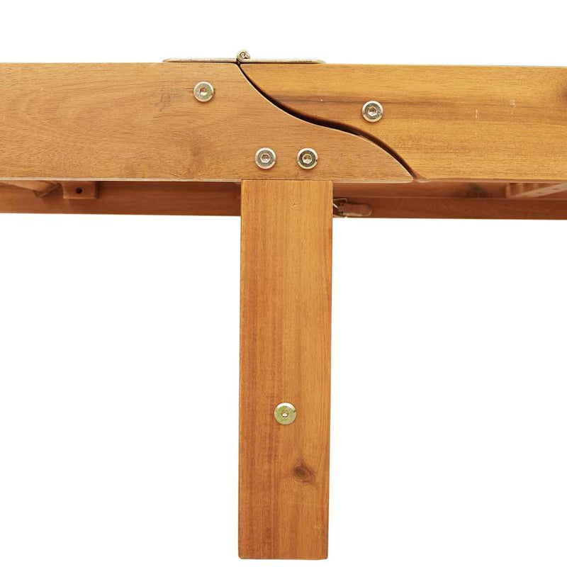 vidaXL Sun Lounger with Table Solid Wood Acacia