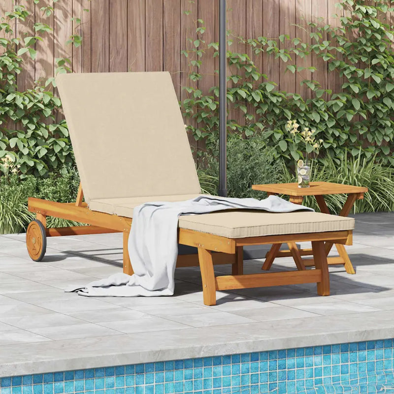 Sun Lounger Reclining 1-person 2 pcs Brown Solid Acacia Wood
