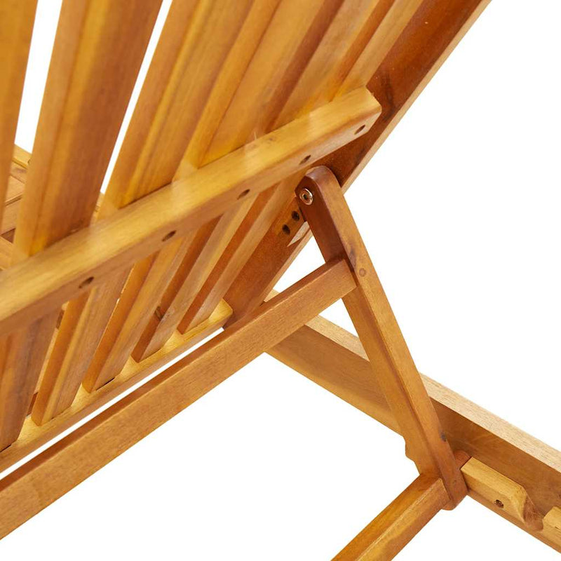 vidaXL Sun Loungers 2 pcs with Table Solid Wood Acacia