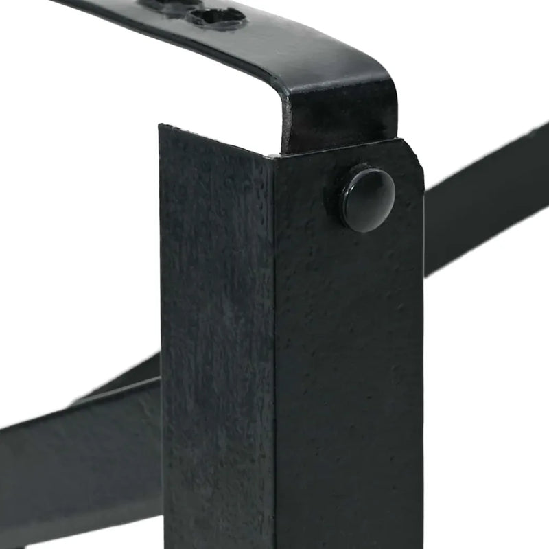 Beer Table Leg 2 pcs Black 39 x 3 x 75 cm Powder-Coated Steel
