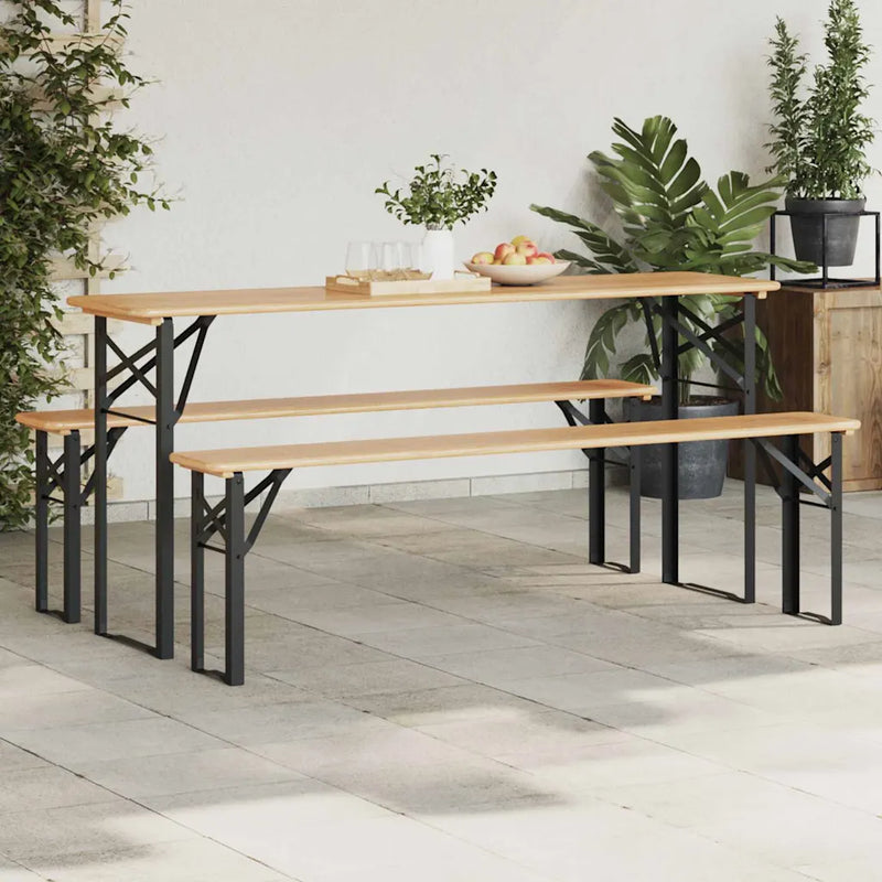 Beer Table Leg 2 pcs Black 39 x 3 x 75 cm Powder-Coated Steel