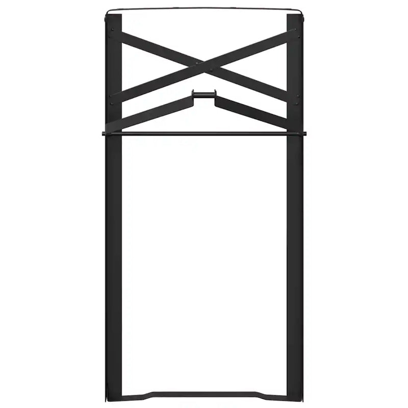 Beer Table Leg 2 pcs Black 39 x 3 x 75 cm Powder-Coated Steel