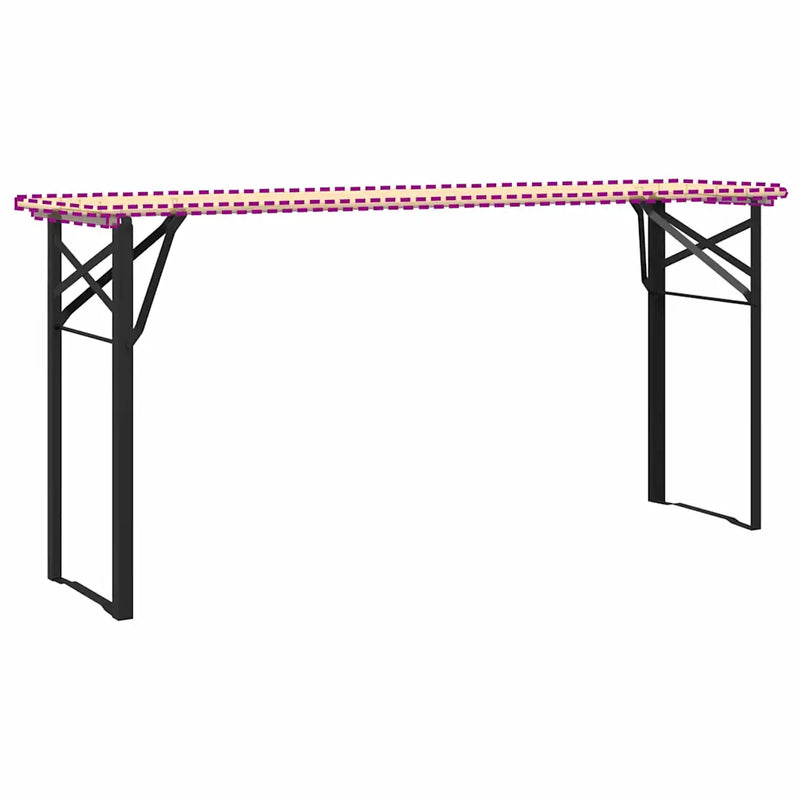 Beer Table Leg 2 pcs Black 39 x 3 x 75 cm Powder-Coated Steel