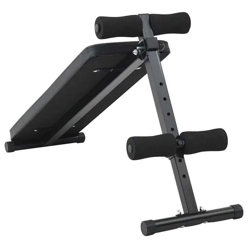 Sit Up Bench Black 124 x 33,5 x 55 cm Powder-Coated Steel