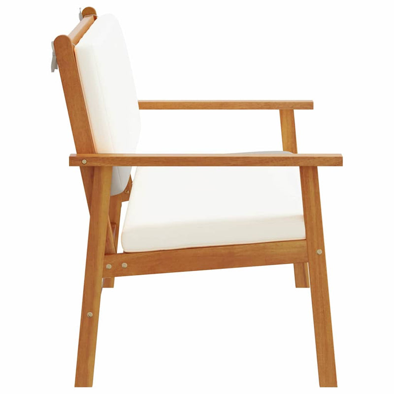 vidaXL Garden Bench with Cushion Brown Solid Acacia wood
