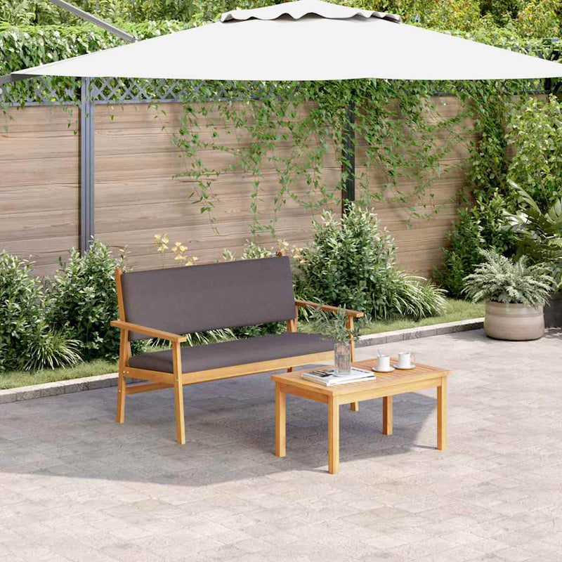 vidaXL Garden Bench with Cushion Anthracite Solid Acacia Wood