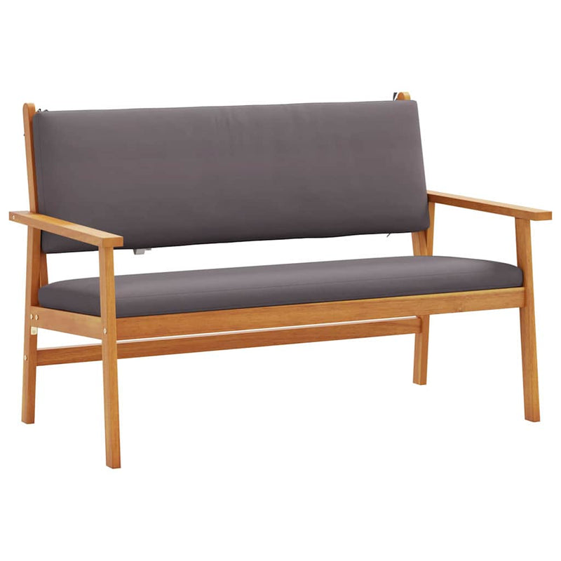 vidaXL Garden Bench with Cushion Anthracite Solid Acacia Wood