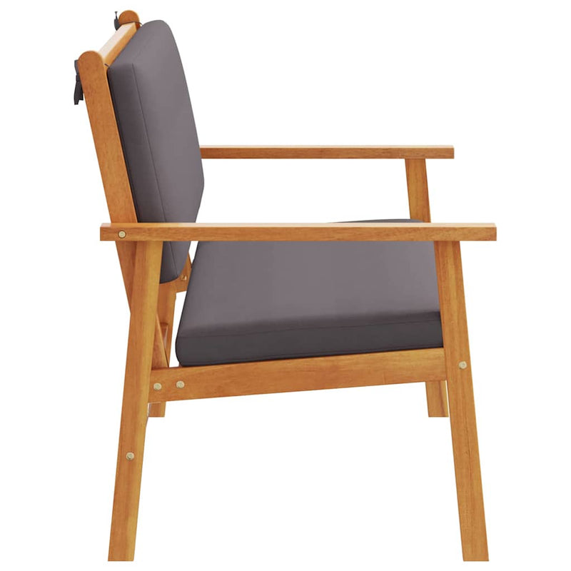 vidaXL Garden Bench with Cushion Brown Solid Acacia wood