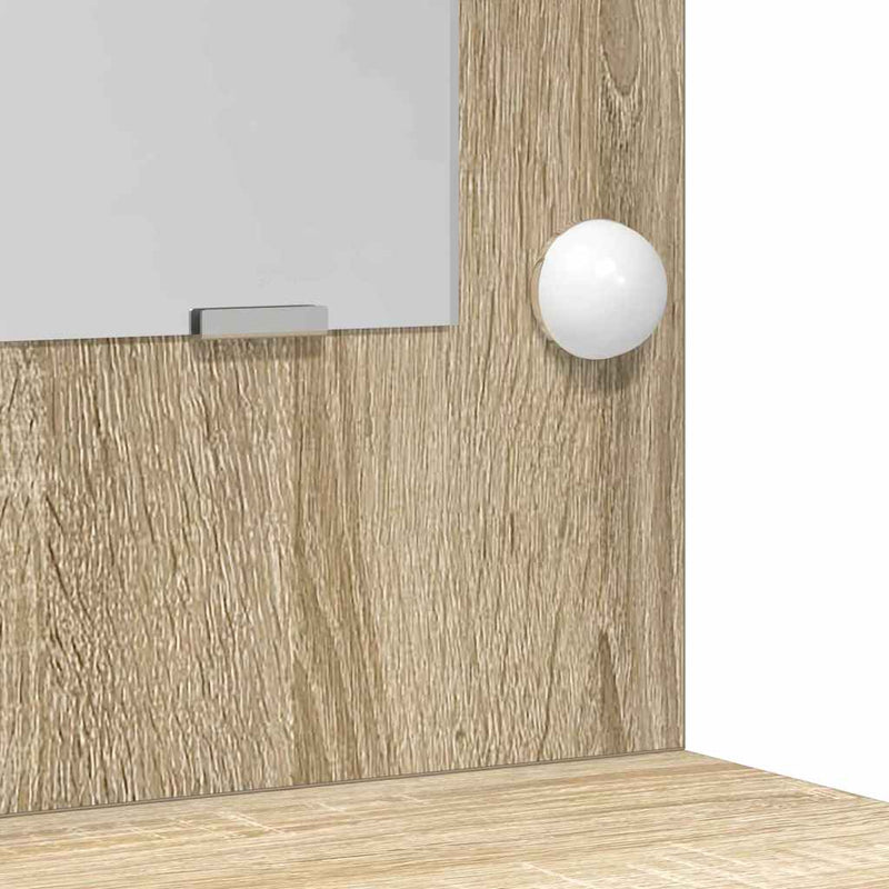 vidaXL Dressing Table Sonoma oak 78.5 x 41 x 135 cm Engineered wood
