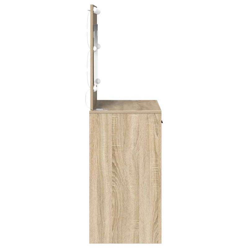 vidaXL Dressing Table Sonoma oak 78.5 x 41 x 135 cm Engineered wood