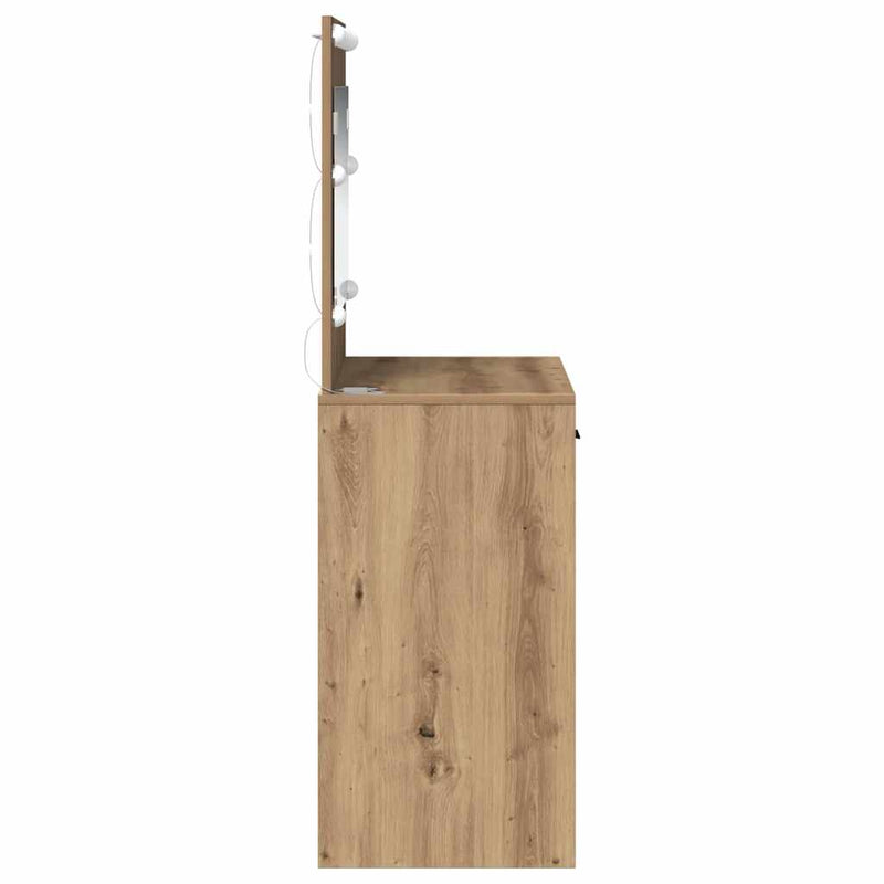 vidaXL Dressing Table Artisan oak 78.5 x 41 x 135 cm Engineered wood