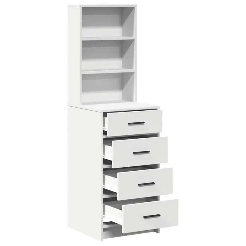 Highboard with Drawer White 40 x 41 x 135 cm Engineered wood