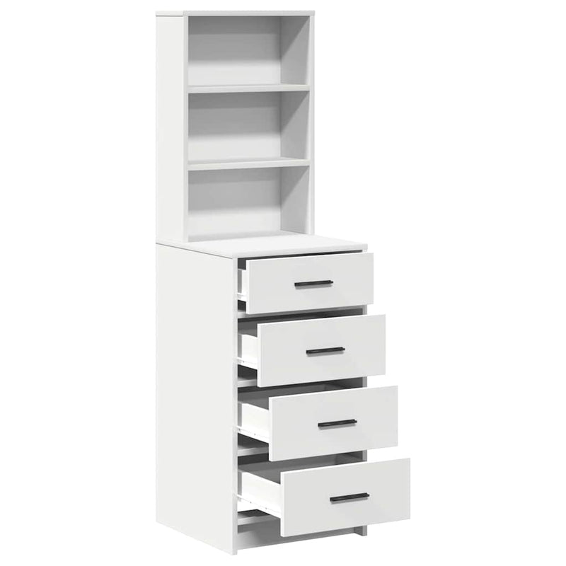 vidaXL Highboard with Drawer White 40 x 41 x 135 cm Engineered wood