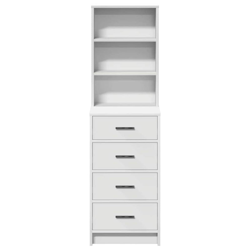 vidaXL Highboard with Drawer White 40 x 41 x 135 cm Engineered wood