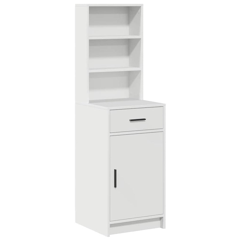 vidaXL Highboard with Drawer White 40 x 40.5 x 135 cm Engineered wood