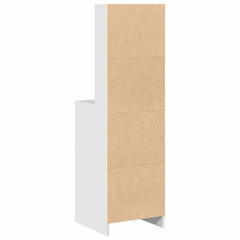 vidaXL Highboard with Drawer White 40 x 40.5 x 135 cm Engineered wood