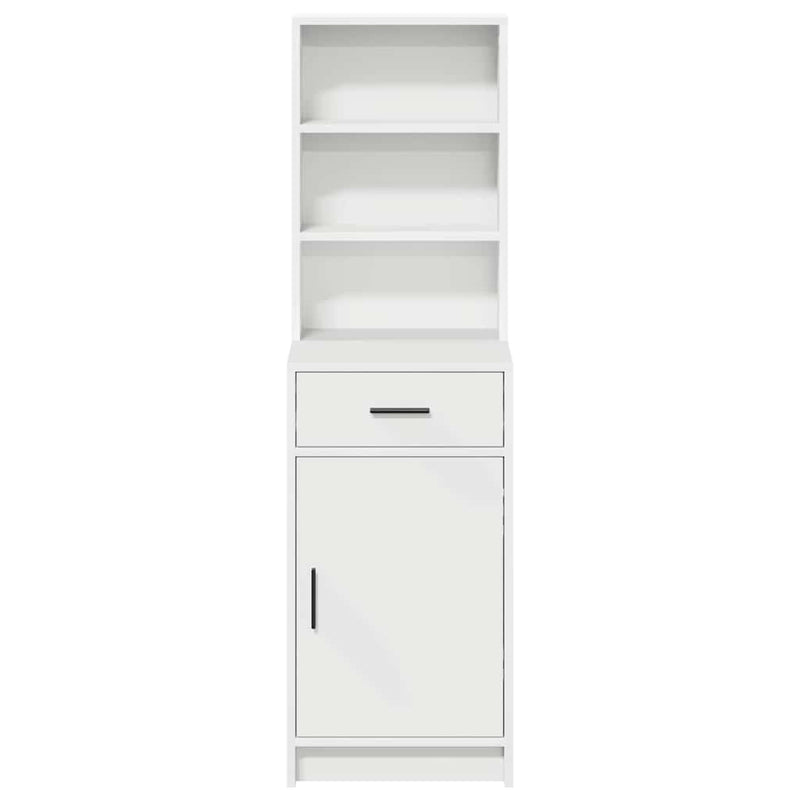vidaXL Highboard with Drawer White 40 x 40.5 x 135 cm Engineered wood