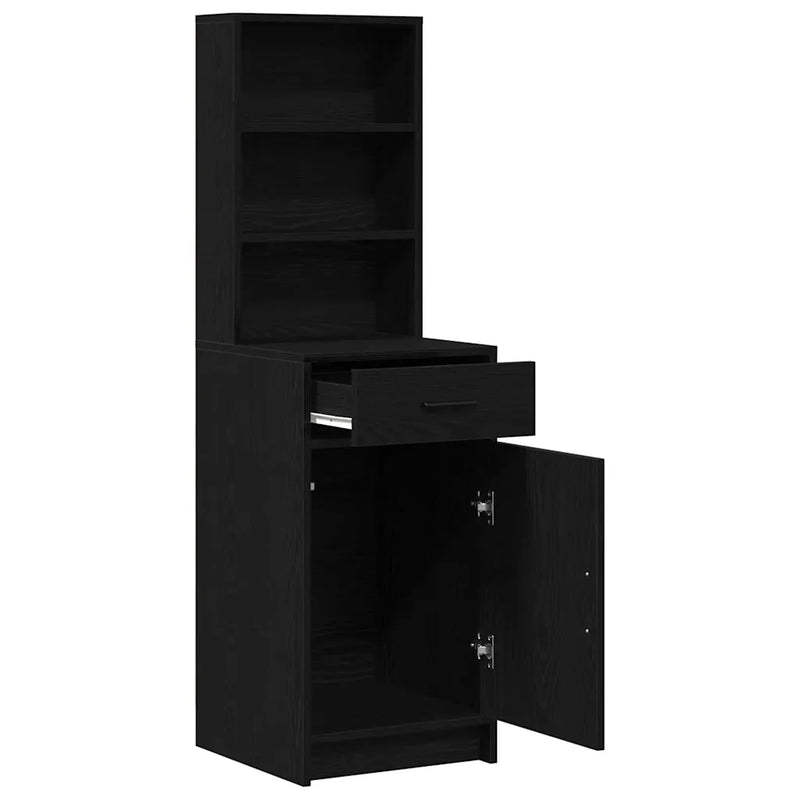 Highboard Black Oak 40 x 40,5 x 135 cm Engineered Wood