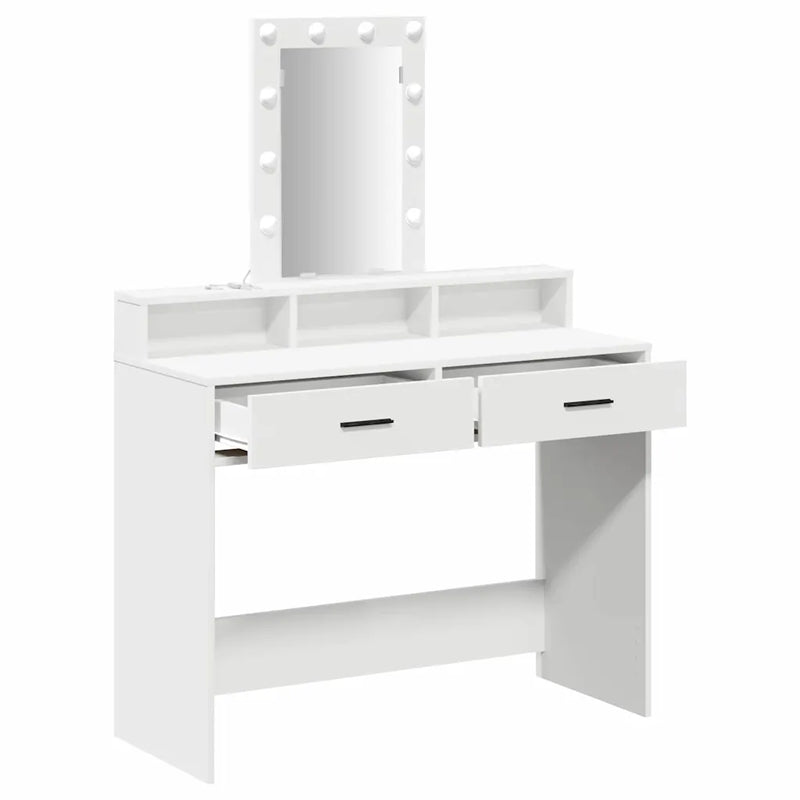 Dressing Table White 100 x 41 x 140 cm Engineered Wood