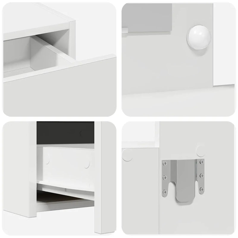 Dressing Table White 100 x 40 x 70 cm Engineered Wood