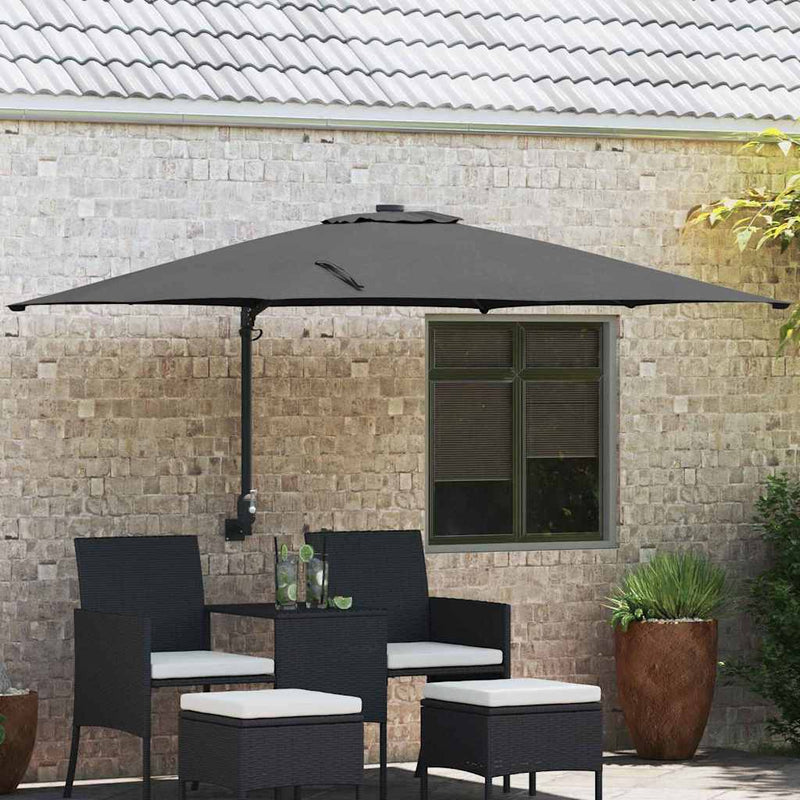 vidaXL Garden Parasol Anthracite 248,5 x 247,5 x 160 cm