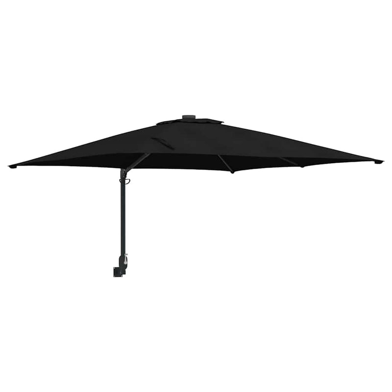 vidaXL Garden Parasol Black 248,5 x 247,5 x 160 cm Polyester and Steel