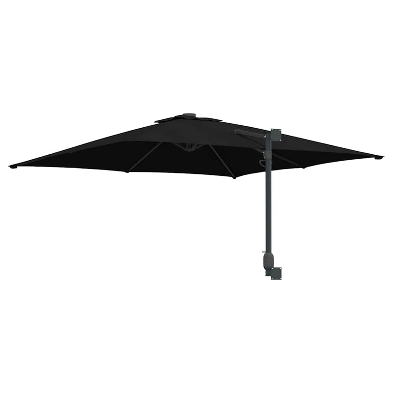 vidaXL Garden Parasol Black 248,5 x 247,5 x 160 cm Polyester and Steel