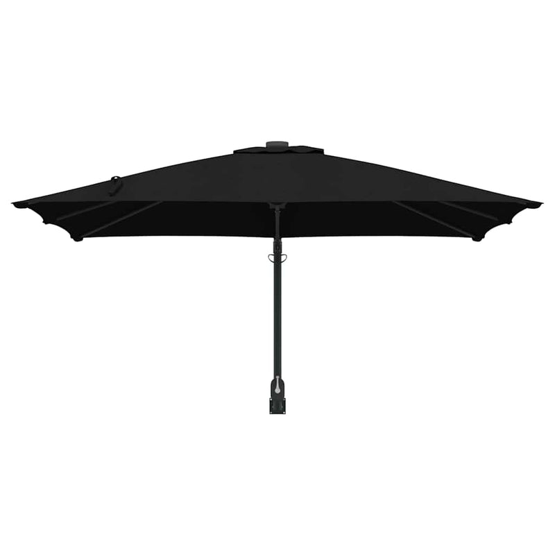 vidaXL Garden Parasol Black 248,5 x 247,5 x 160 cm Polyester and Steel