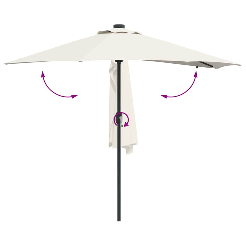 vidaXL Garden Parasol Sand 294 x 150 x 223 cm Fabric