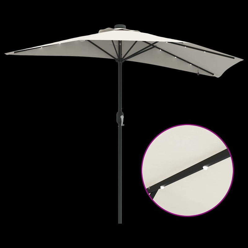 vidaXL Garden Parasol Sand 294 x 150 x 223 cm Fabric