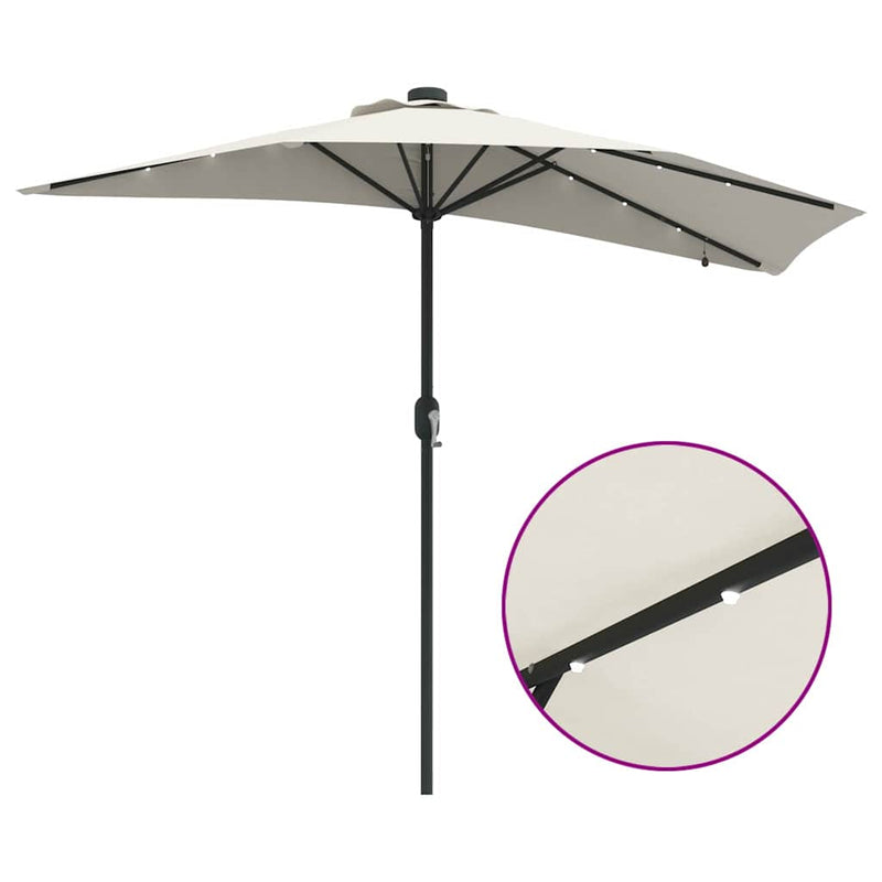 vidaXL Garden Parasol Sand 294 x 150 x 223 cm Fabric