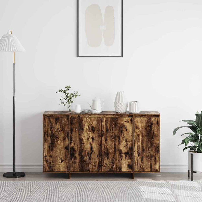 vidaXL Sideboard Smoked oak 135 x 41 x 69 cm Engineered wood