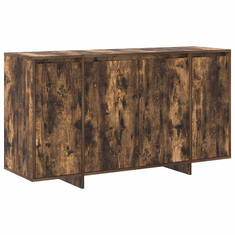 vidaXL Sideboard Smoked oak 135 x 41 x 69 cm Engineered wood
