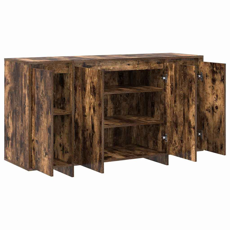 vidaXL Sideboard Smoked oak 135 x 41 x 69 cm Engineered wood
