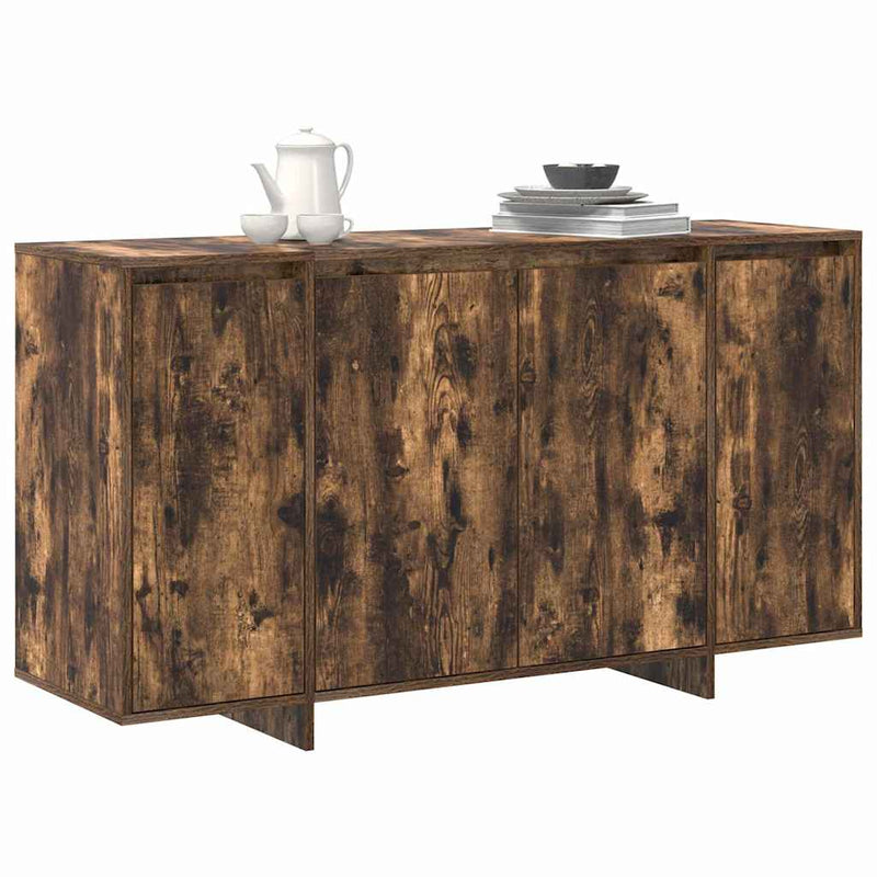 vidaXL Sideboard Smoked oak 135 x 41 x 69 cm Engineered wood