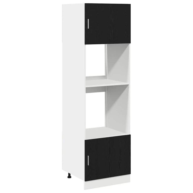 vidaXL Hanging Cabinet Black Oak 60 x 57 x 207 cm Engineered Wood