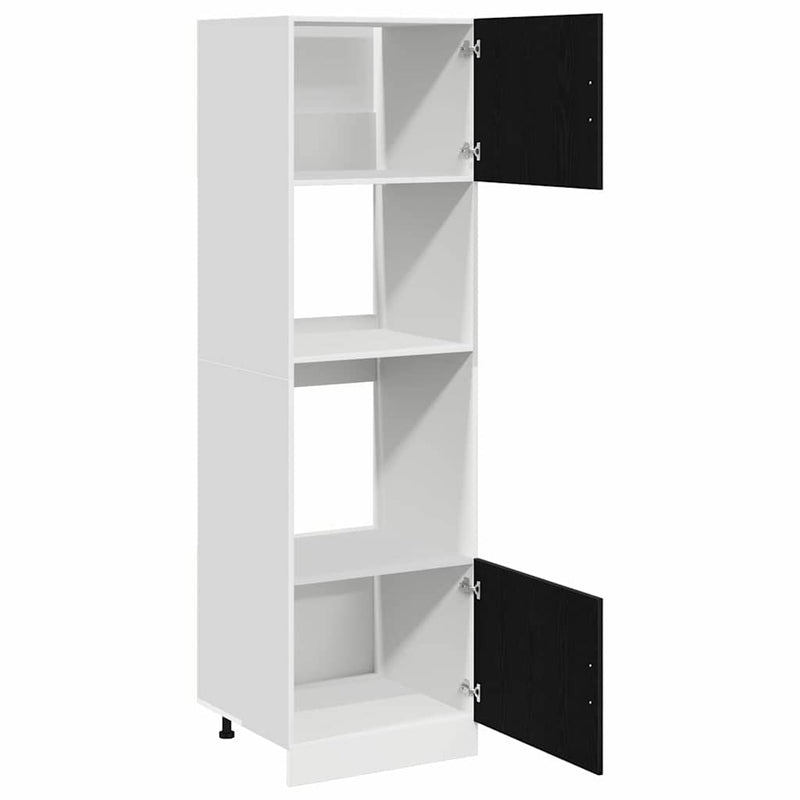 vidaXL Hanging Cabinet Black Oak 60 x 57 x 207 cm Engineered Wood