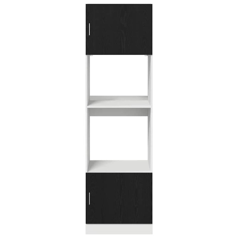 vidaXL Hanging Cabinet Black Oak 60 x 57 x 207 cm Engineered Wood