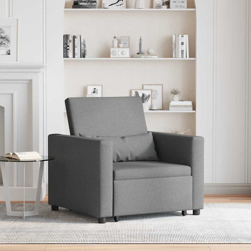 vidaXL Pull out Sofa Bed Single Dark grey 90 x 165 x 87 cm Fabric