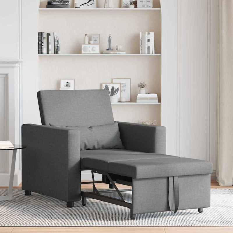 vidaXL Pull out Sofa Bed Single Dark grey 90 x 165 x 87 cm Fabric