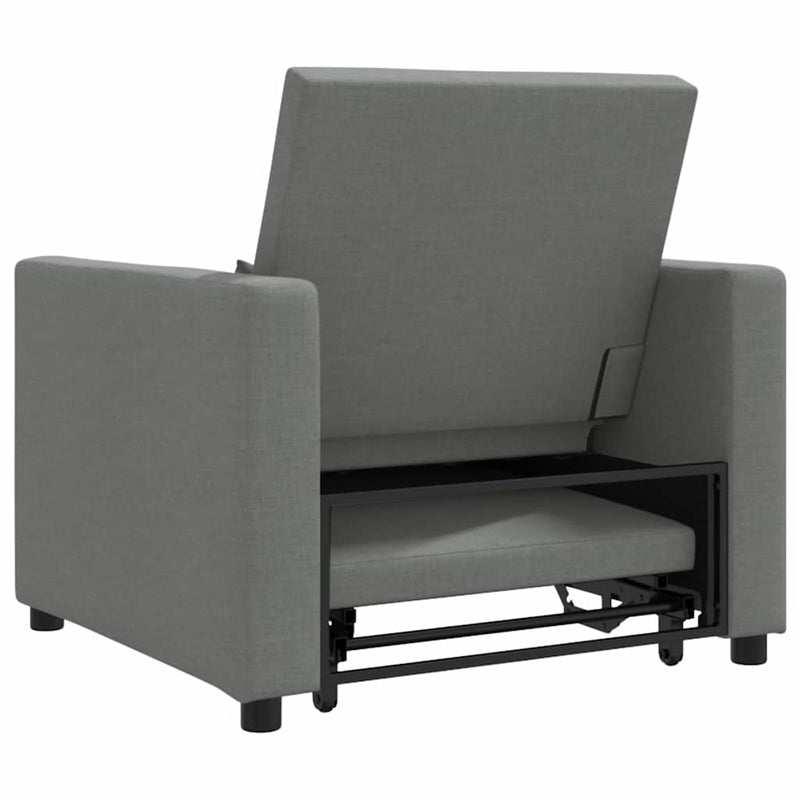 vidaXL Pull out Sofa Bed Single Dark grey 90 x 165 x 87 cm Fabric