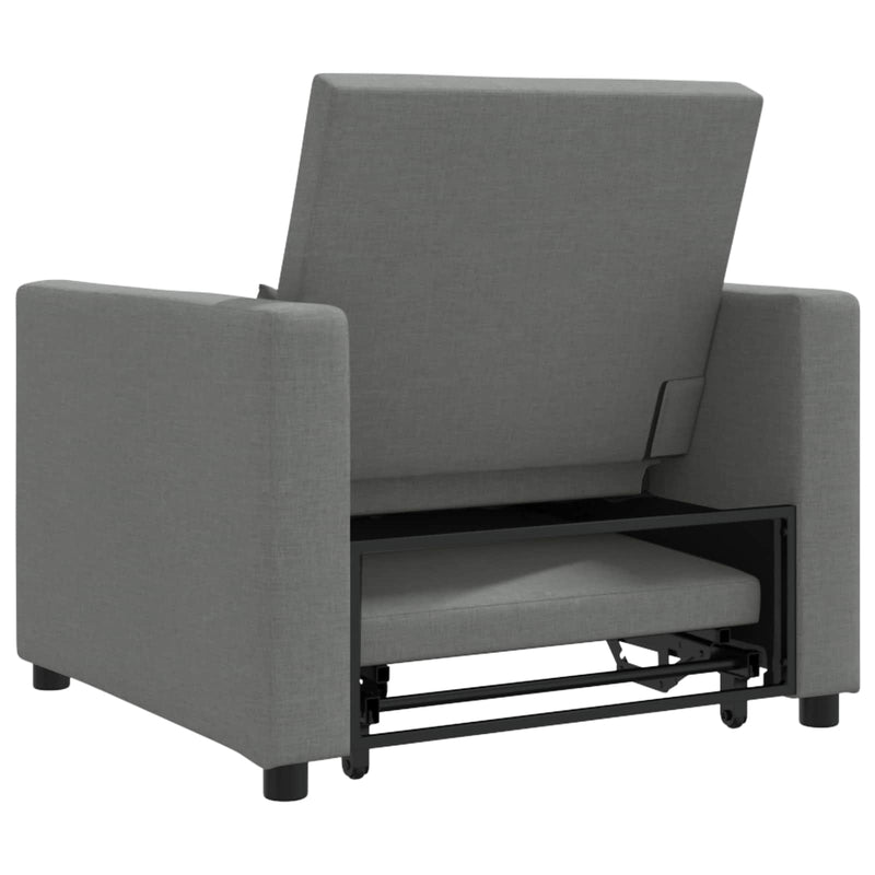 vidaXL Pull out Sofa Bed Single Dark grey 90 x 165 x 87 cm Fabric